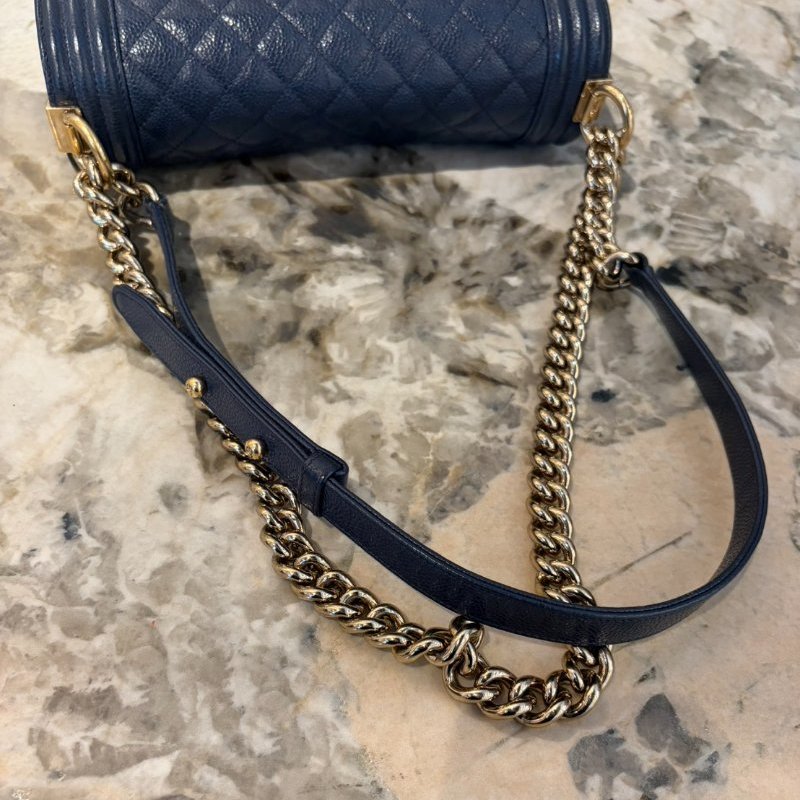 CHANEL深藍牛皮BOY25-9