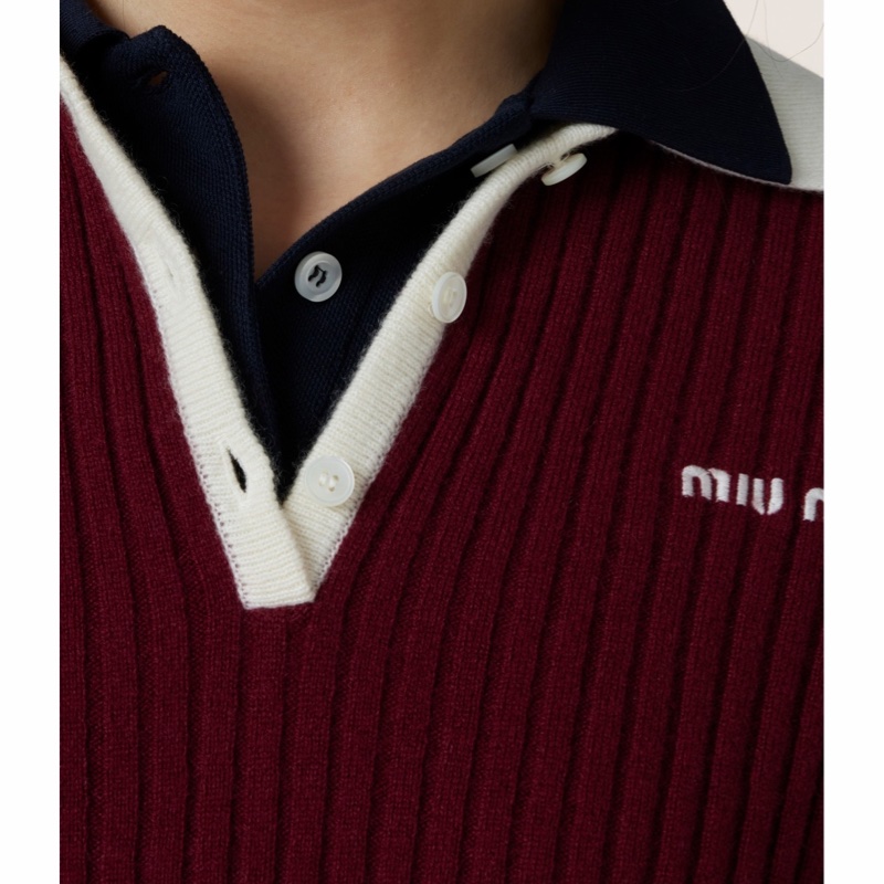 Miu Miu 女士 羅紋羊絨針織衫IT-38 IT-40 IT-42 IT-46 IT-48碼-2