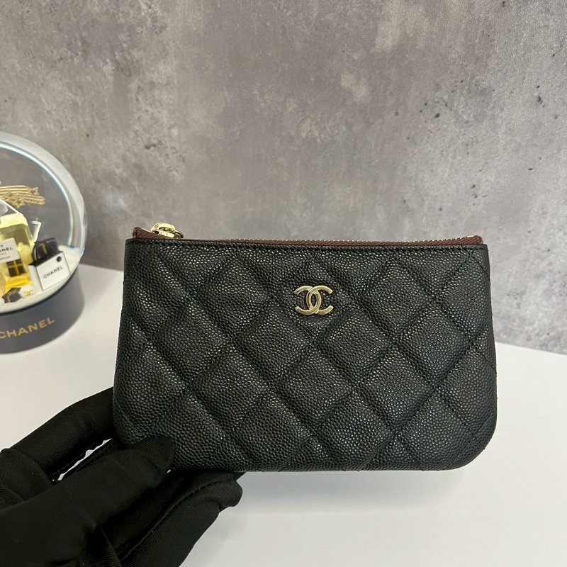 一字零錢包 荔枝牛 晶片款-0