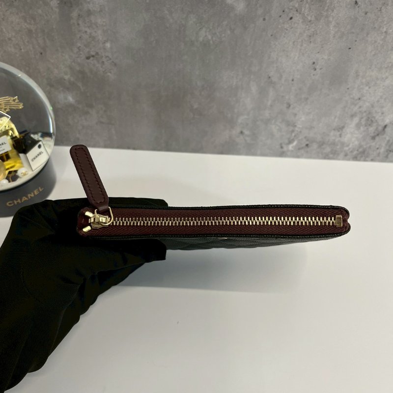 一字零錢包 荔枝牛 晶片款-5