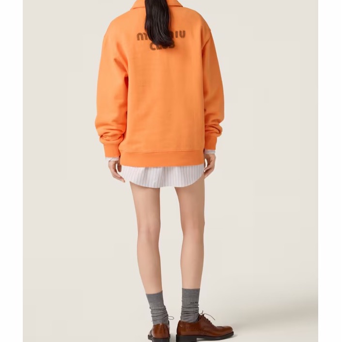 Miu Miu 女士 徽標刺繡長袖Polo衫XS碼-3