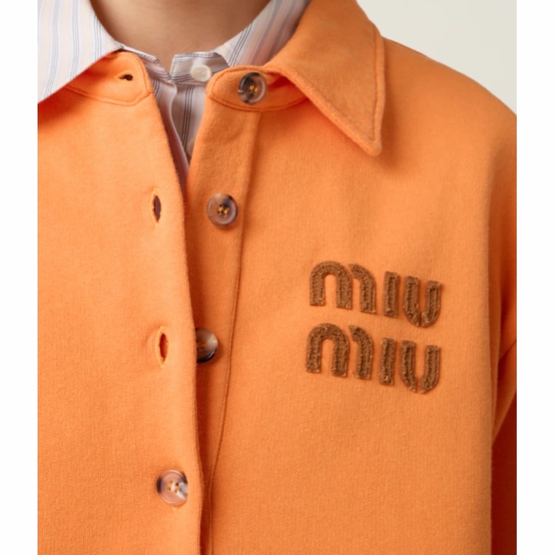 Miu Miu 女士 徽標刺繡長袖Polo衫XS碼-4