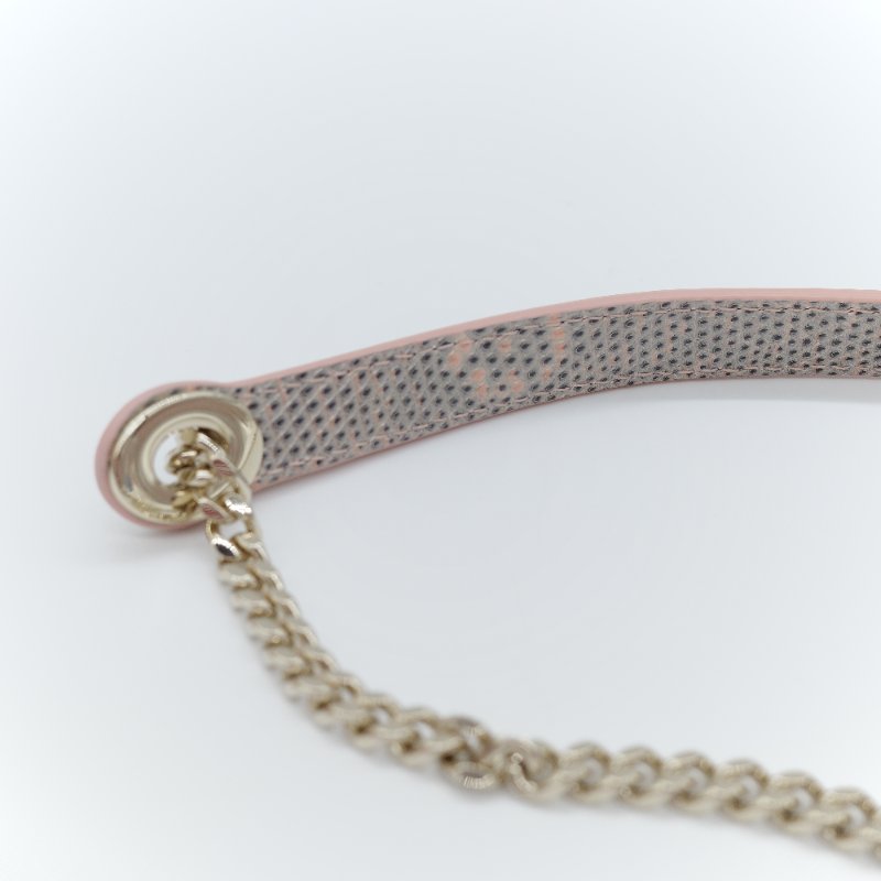 Dior 迪奧 Mini Lady Dior 粉灰漸層色 蜥蜴皮 手提包-18