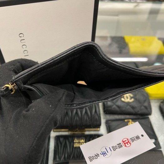 東區正精品㊣GUCCI 474802 matelasse wallet MARMONT 黑色金釦翻蓋三折釦子短夾 RZ6259-2