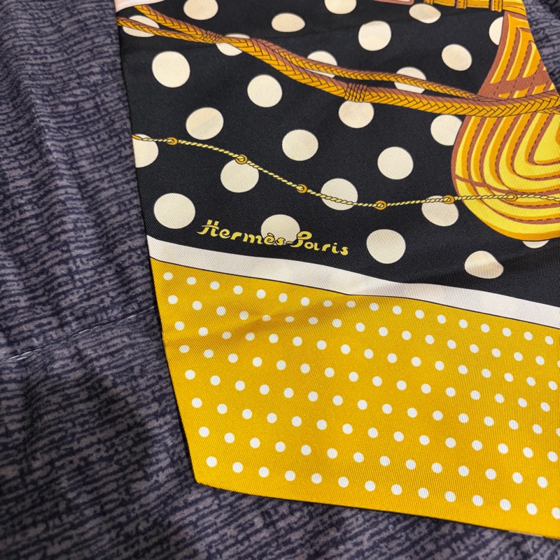 Hermès 波爾卡圓點 Maxi Twilly 巨型twilly Clic Clac à Pois en Soie Silk絲巾-15