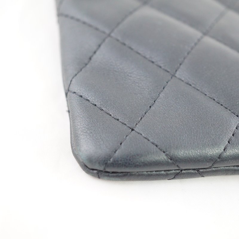 CHANEL 香奈兒 康朋黑色皮革小包 手拿包 化妝包-8