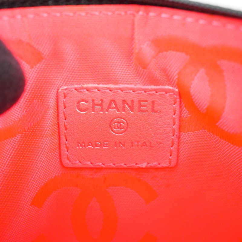 CHANEL 香奈兒 康朋黑色皮革小包 手拿包 化妝包-11