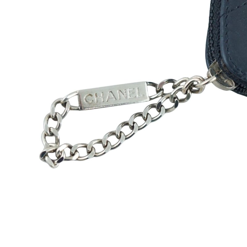 CHANEL 香奈兒 康朋黑色皮革小包 手拿包 化妝包-12