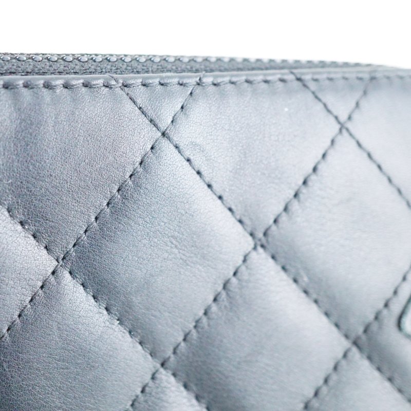 CHANEL 香奈兒 康朋黑色皮革小包 手拿包 化妝包-17