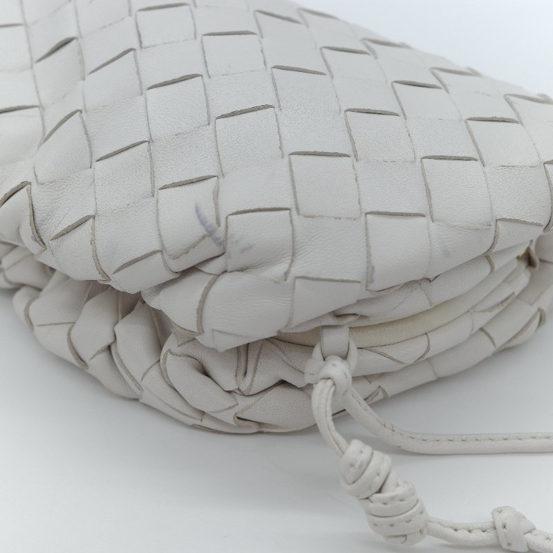 Bottega Veneta 寶緹嘉 Mini Pouch 白色 編織小牛皮 肩背包-9