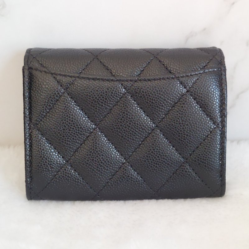 Chanel ~AP0220 🎀現貨實拍 🎀香奈兒雙層金扣~ 零錢卡包~~近新品(僅拍照)-3