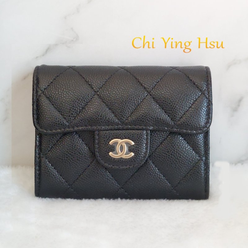 Chanel ~AP0220 🎀現貨實拍 🎀香奈兒雙層金扣~ 零錢卡包~~近新品(僅拍照)-11