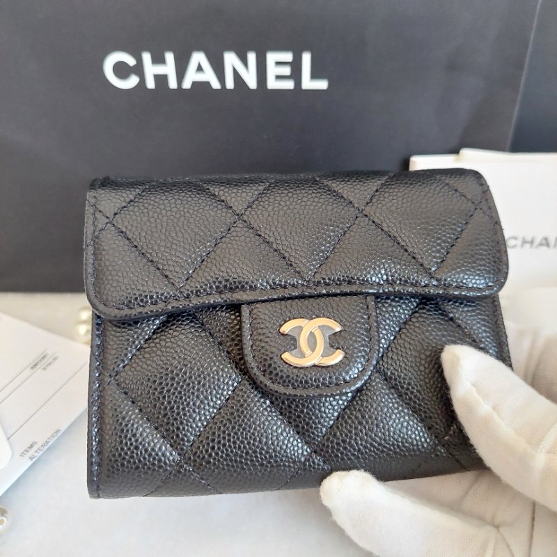 Chanel ~AP0220 🎀現貨實拍 🎀香奈兒雙層金扣~ 零錢卡包~~近新品(僅拍照)-14