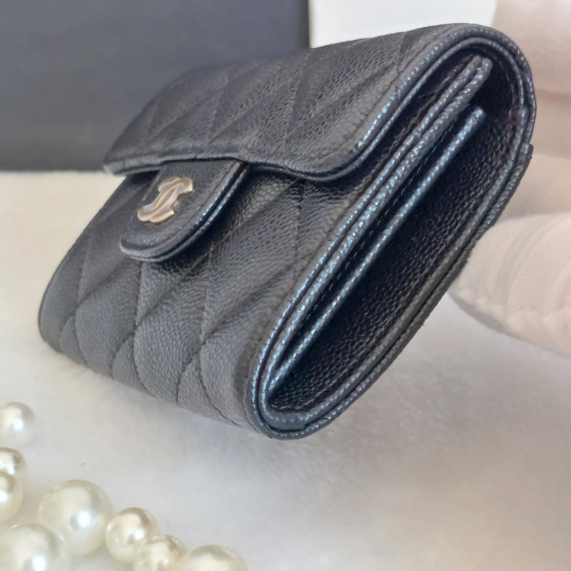 Chanel ~AP0220 🎀現貨實拍 🎀香奈兒雙層金扣~ 零錢卡包~~近新品(僅拍照)-16