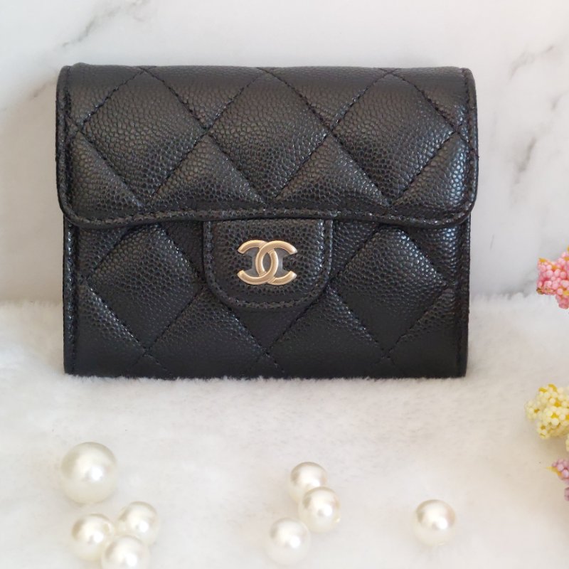 Chanel ~AP0220 🎀現貨實拍 🎀香奈兒雙層金扣~ 零錢卡包~~近新品(僅拍照)-18