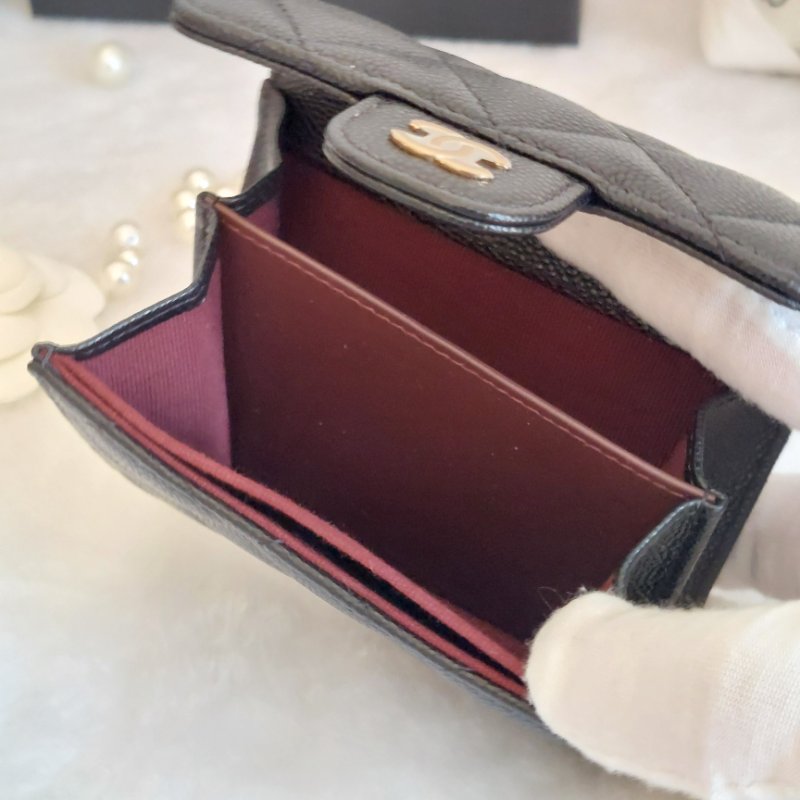 Chanel ~AP0220 🎀現貨實拍 🎀香奈兒雙層金扣~ 零錢卡包~~近新品(僅拍照)-35