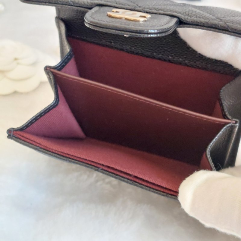 Chanel ~AP0220 🎀現貨實拍 🎀香奈兒雙層金扣~ 零錢卡包~~近新品(僅拍照)-37