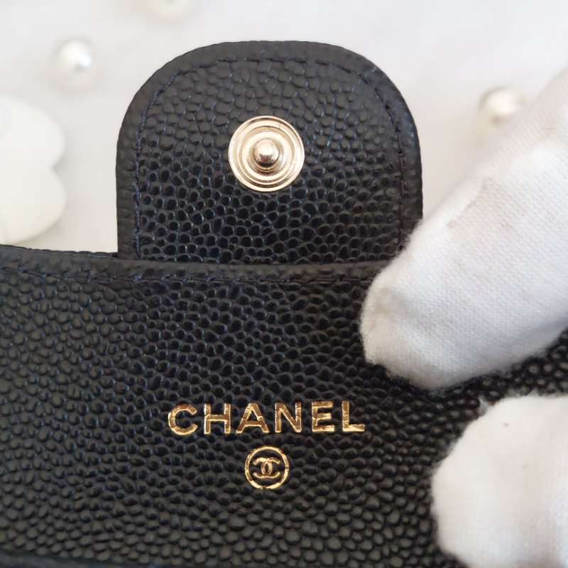 Chanel ~AP0220 🎀現貨實拍 🎀香奈兒雙層金扣~ 零錢卡包~~近新品(僅拍照)-49