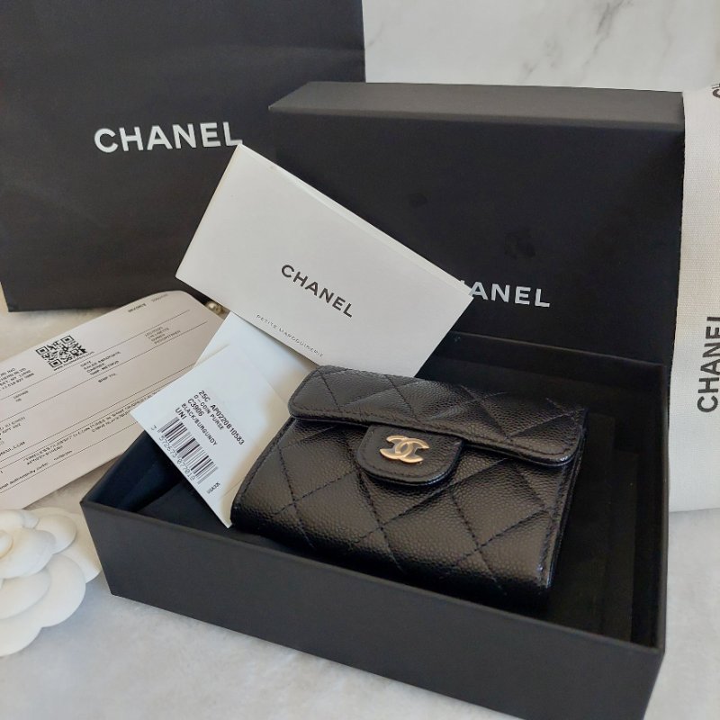 Chanel ~AP0220 🎀現貨實拍 🎀香奈兒雙層金扣~ 零錢卡包~~近新品(僅拍照)-53