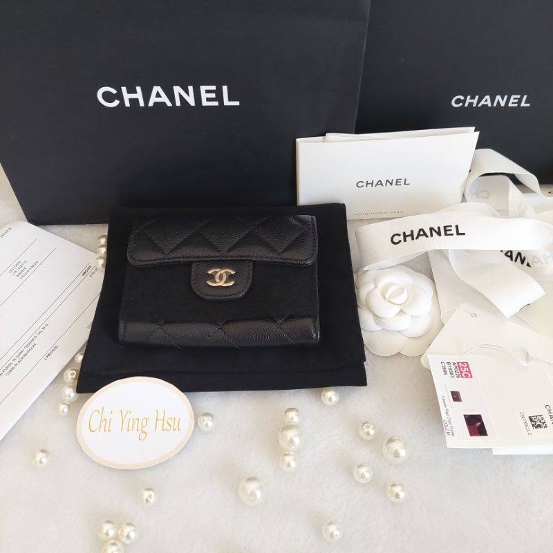 Chanel ~AP0220 🎀現貨實拍 🎀香奈兒雙層金扣~ 零錢卡包~~近新品(僅拍照)-62