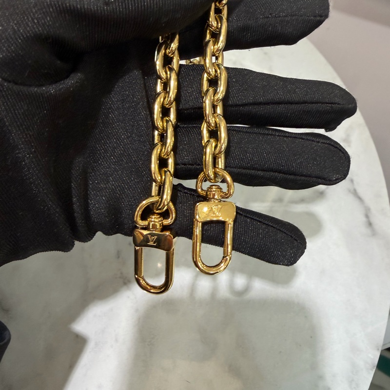 LV 黑牛皮壓紋WalletOnChain Ivy 金釦下蓋肩斜背包M82154-7