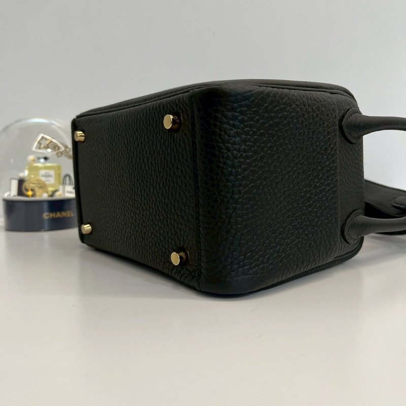 Hermes Mini Lindy 二代 黑金 K刻 TC皮 全新全配-5