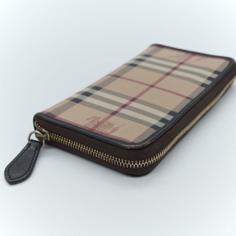 Burberry 博柏利 Haymarket Check 經典格紋拉鍊長夾-3