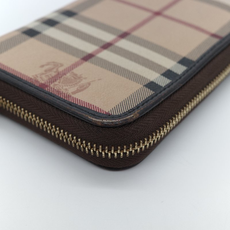 Burberry 博柏利 Haymarket Check 經典格紋拉鍊長夾-4