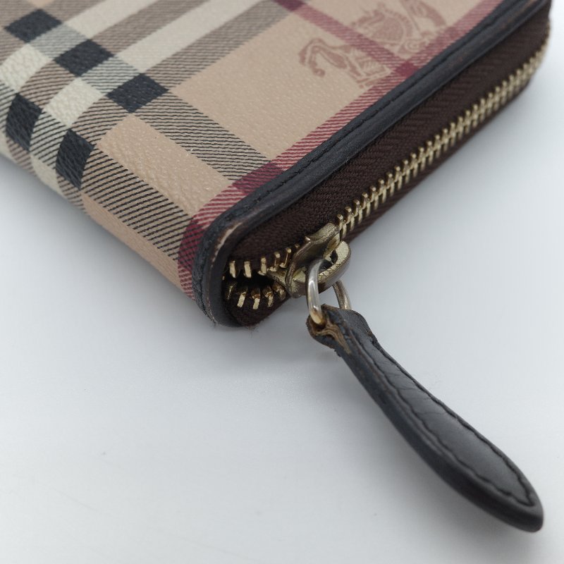 Burberry 博柏利 Haymarket Check 經典格紋拉鍊長夾-5