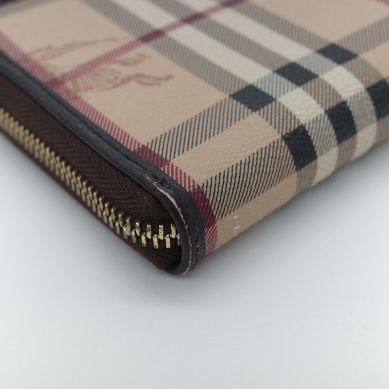 Burberry 博柏利 Haymarket Check 經典格紋拉鍊長夾-6