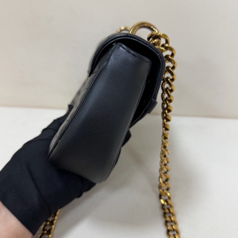 LV NEW WAVE 黑色金扣 手提斜背屁股包 20*14  98新配件塵袋-4