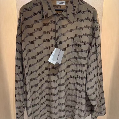 Balenciaga 滿logo襯衫  100%桑蠶絲 #34 36 38 42