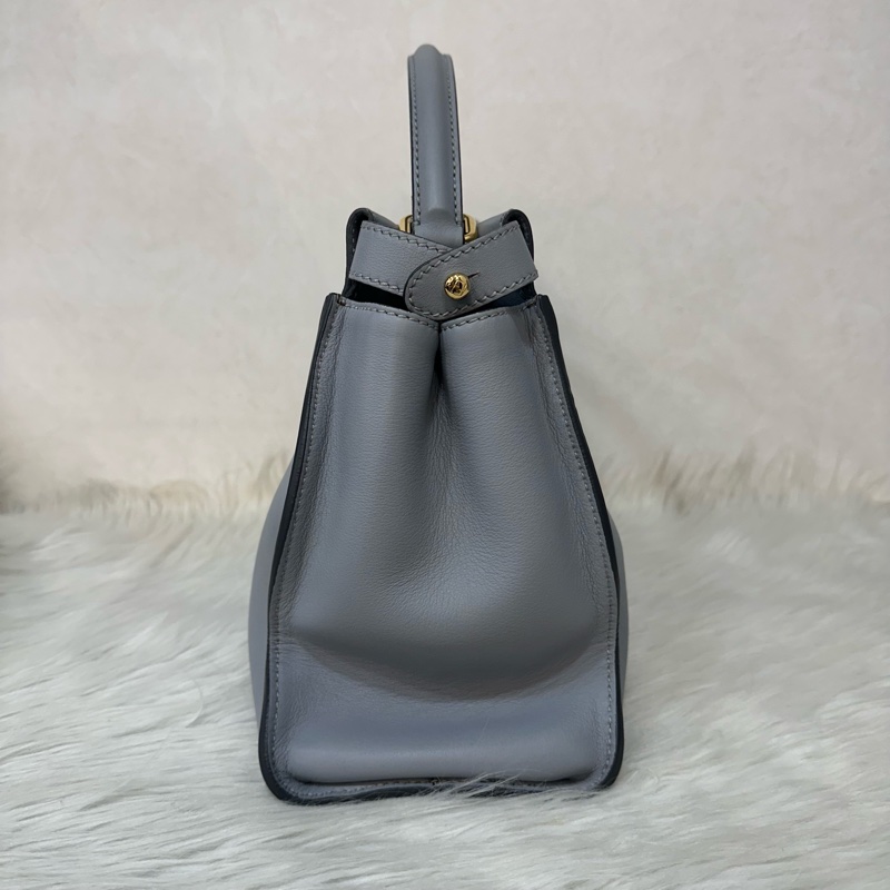 fendi 8BN290 天空藍牛皮雙層斜背包 peekaboo-3