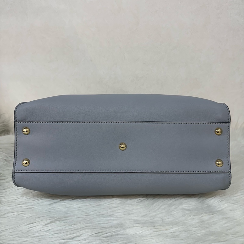 fendi 8BN290 天空藍牛皮雙層斜背包 peekaboo-4