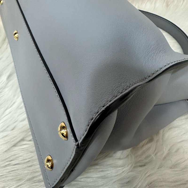 fendi 8BN290 天空藍牛皮雙層斜背包 peekaboo-6