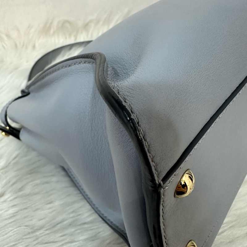 fendi 8BN290 天空藍牛皮雙層斜背包 peekaboo-8