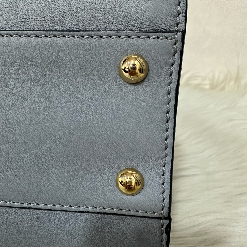 fendi 8BN290 天空藍牛皮雙層斜背包 peekaboo-13