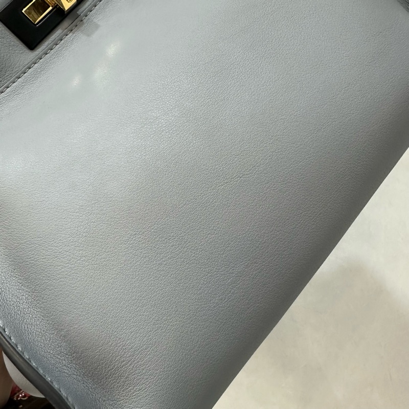 fendi 8BN290 天空藍牛皮雙層斜背包 peekaboo-16