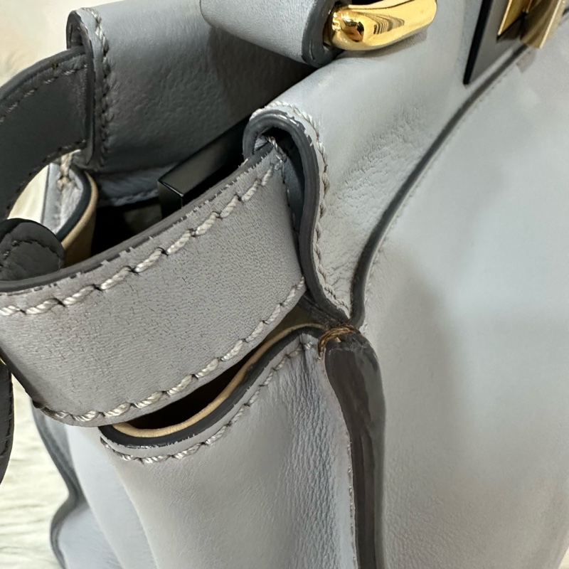 fendi 8BN290 天空藍牛皮雙層斜背包 peekaboo-20