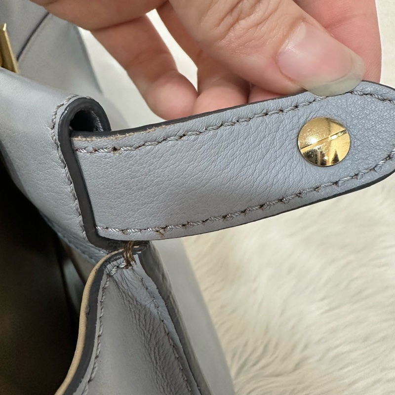 fendi 8BN290 天空藍牛皮雙層斜背包 peekaboo-23