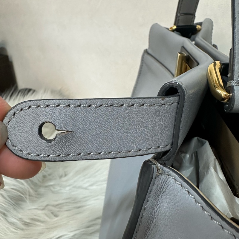fendi 8BN290 天空藍牛皮雙層斜背包 peekaboo-25