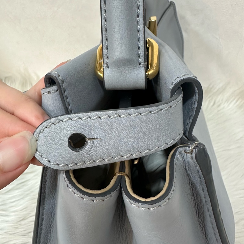 fendi 8BN290 天空藍牛皮雙層斜背包 peekaboo-32