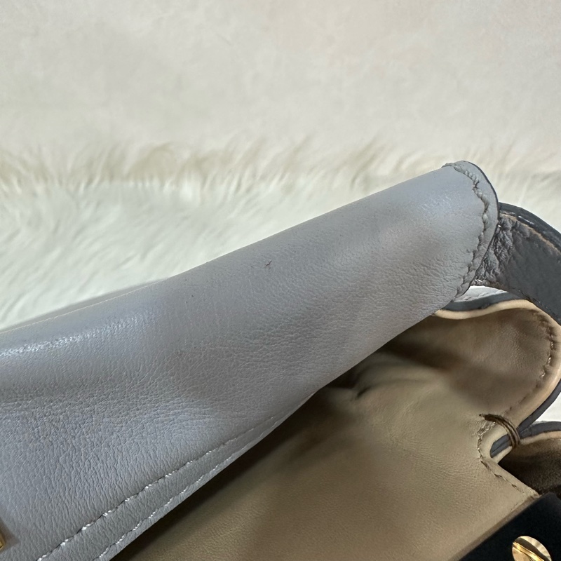 fendi 8BN290 天空藍牛皮雙層斜背包 peekaboo-34