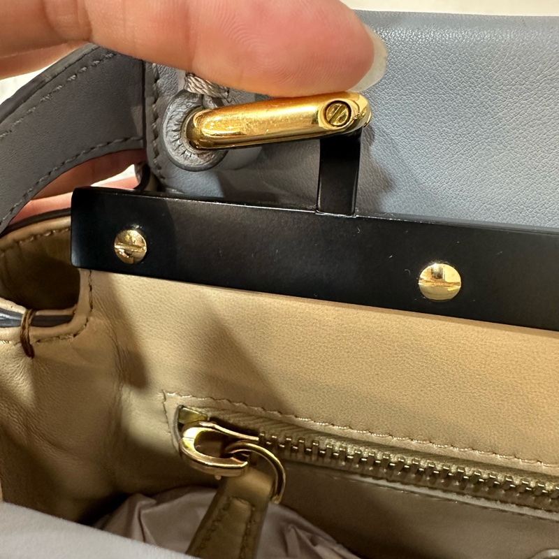 fendi 8BN290 天空藍牛皮雙層斜背包 peekaboo-36