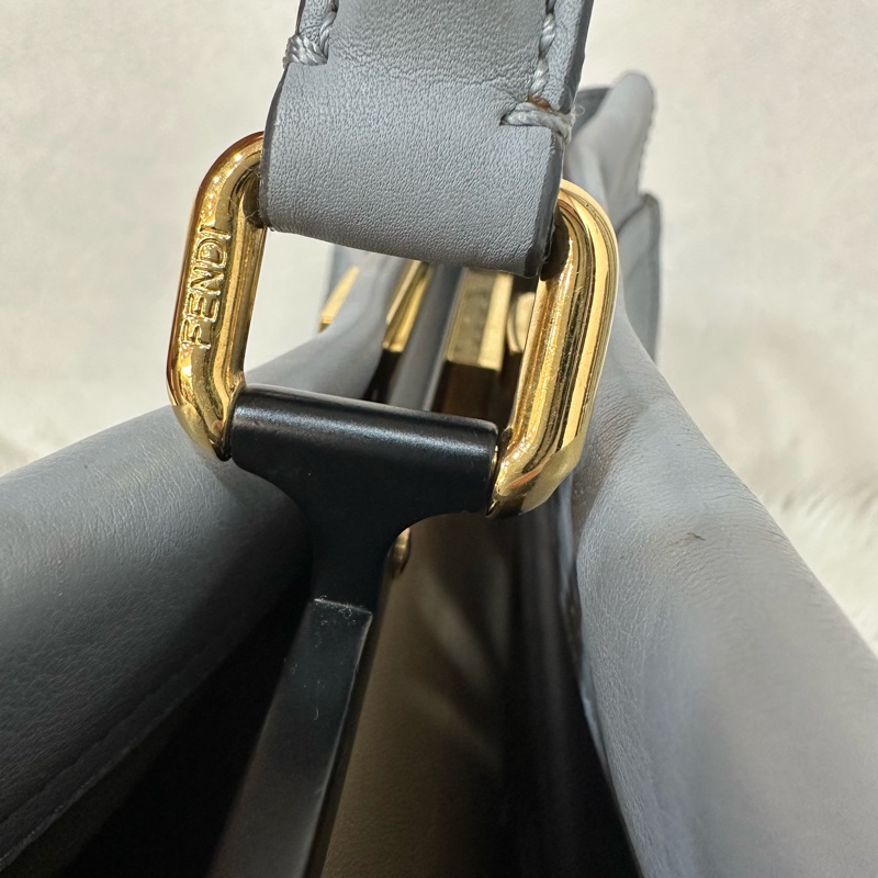 fendi 8BN290 天空藍牛皮雙層斜背包 peekaboo-39