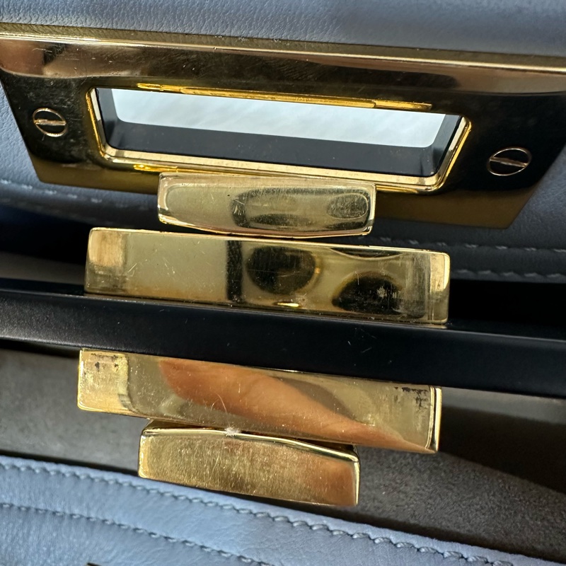 fendi 8BN290 天空藍牛皮雙層斜背包 peekaboo-57