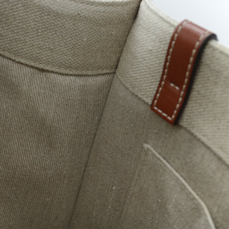 Chloé 蔻伊 Woody 中號 米色亞麻 帆布 托特包-12