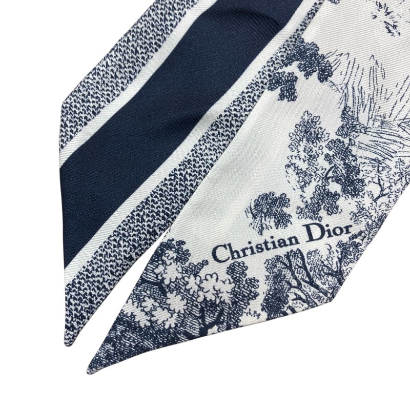 CHRISTIAN DIOR 迪奧 TOILE DE JOUY SAUVAGE 法式印花圖騰MITZAH絲巾 絲綢斜紋布 黑白色-2