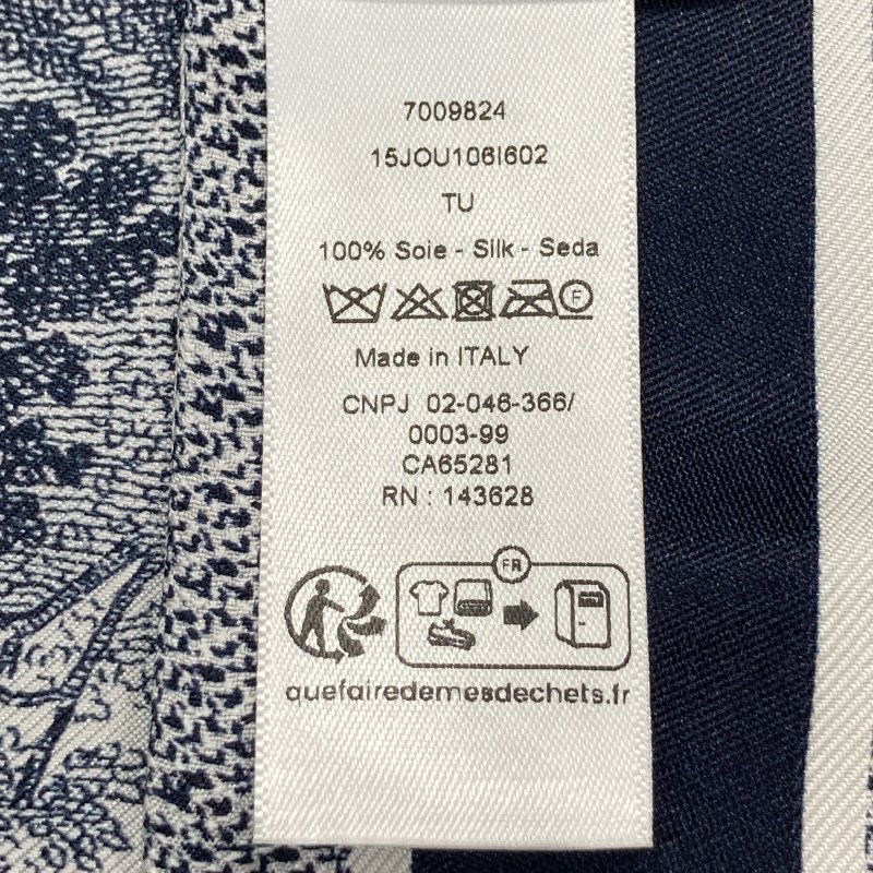 CHRISTIAN DIOR 迪奧 TOILE DE JOUY SAUVAGE 法式印花圖騰MITZAH絲巾 絲綢斜紋布 黑白色-4