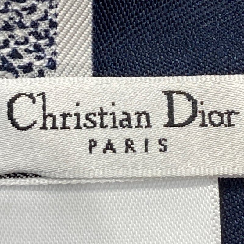 CHRISTIAN DIOR 迪奧 TOILE DE JOUY SAUVAGE 法式印花圖騰MITZAH絲巾 絲綢斜紋布 黑白色-6